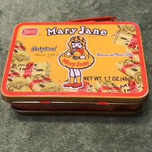 Mary Jane candy tin